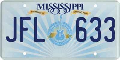 MS license plate JFL633