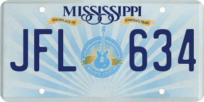 MS license plate JFL634