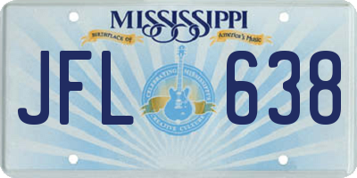 MS license plate JFL638