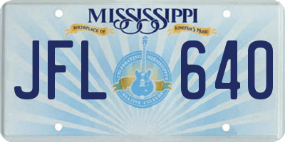 MS license plate JFL640