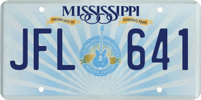 MS license plate JFL641