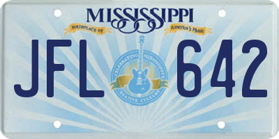 MS license plate JFL642