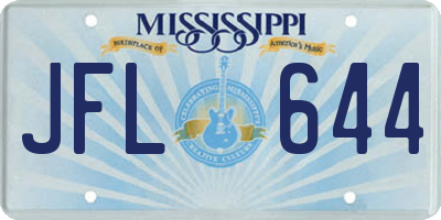 MS license plate JFL644