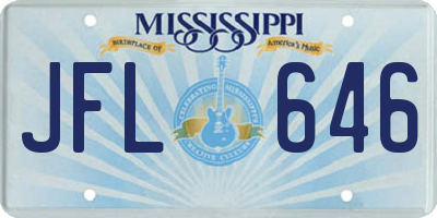 MS license plate JFL646