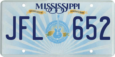 MS license plate JFL652
