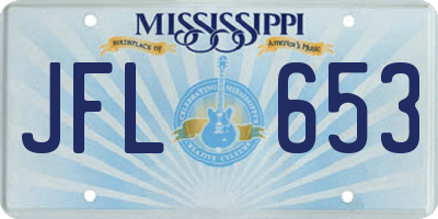 MS license plate JFL653