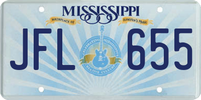 MS license plate JFL655