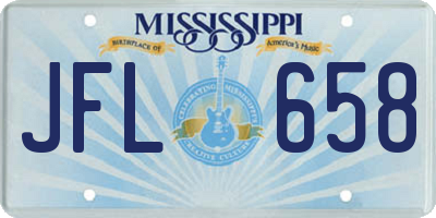 MS license plate JFL658