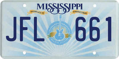 MS license plate JFL661