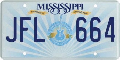 MS license plate JFL664