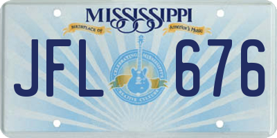 MS license plate JFL676