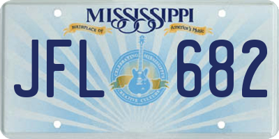 MS license plate JFL682