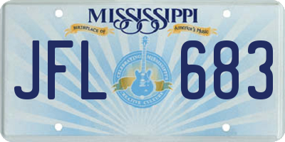 MS license plate JFL683