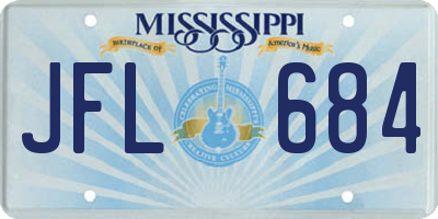 MS license plate JFL684