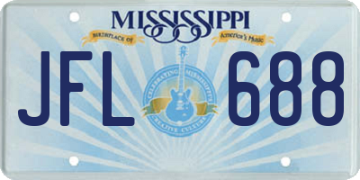 MS license plate JFL688