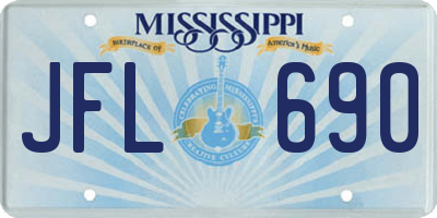 MS license plate JFL690