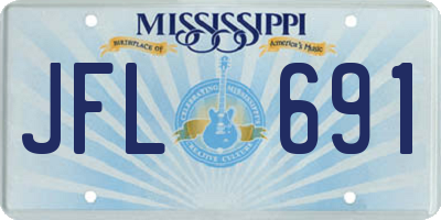 MS license plate JFL691