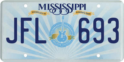 MS license plate JFL693