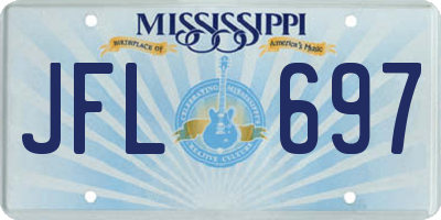MS license plate JFL697