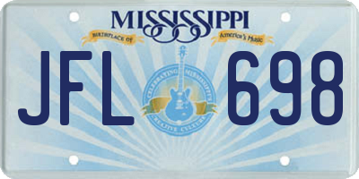 MS license plate JFL698