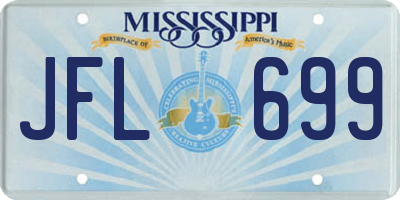 MS license plate JFL699