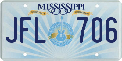 MS license plate JFL706