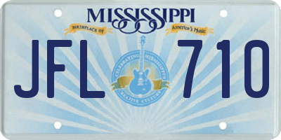 MS license plate JFL710