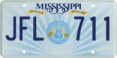 MS license plate JFL711