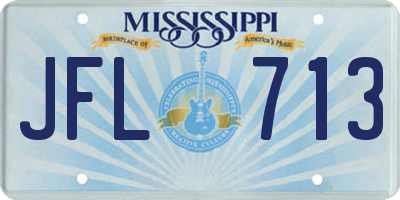 MS license plate JFL713