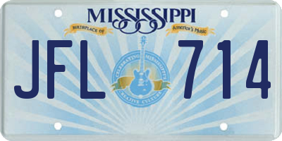 MS license plate JFL714