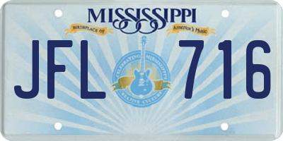 MS license plate JFL716