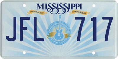 MS license plate JFL717