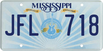 MS license plate JFL718
