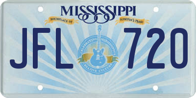 MS license plate JFL720
