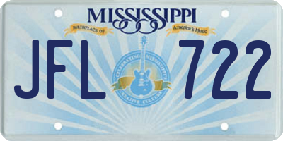 MS license plate JFL722