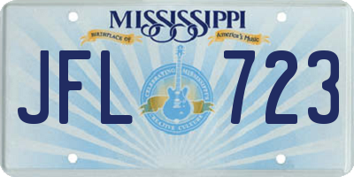 MS license plate JFL723