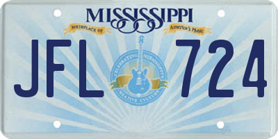 MS license plate JFL724