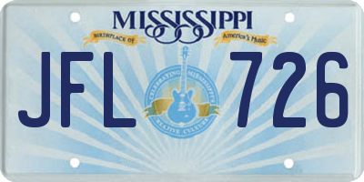 MS license plate JFL726