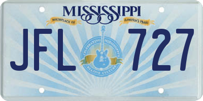 MS license plate JFL727