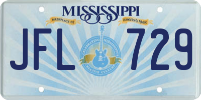 MS license plate JFL729