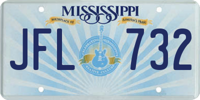 MS license plate JFL732