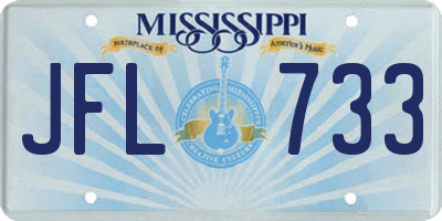 MS license plate JFL733