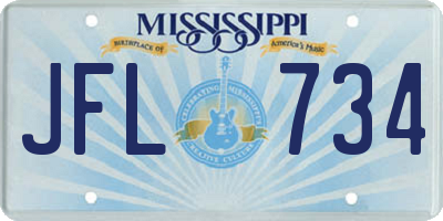 MS license plate JFL734