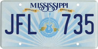MS license plate JFL735