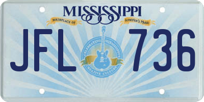 MS license plate JFL736