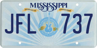 MS license plate JFL737