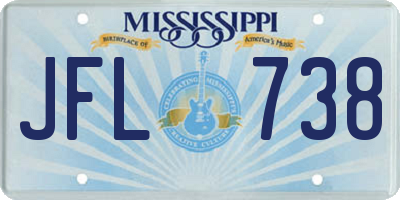 MS license plate JFL738