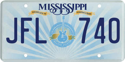 MS license plate JFL740
