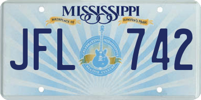 MS license plate JFL742
