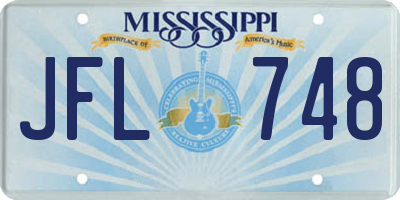 MS license plate JFL748
